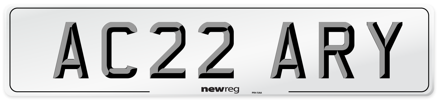 AC22 ARY Number Plate from New Reg